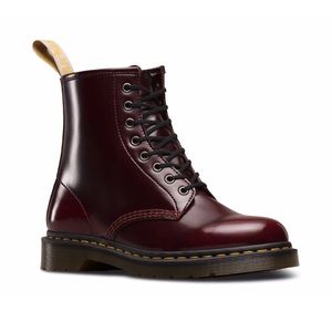 Vegan Cranberry Doc Martens Combat Boots